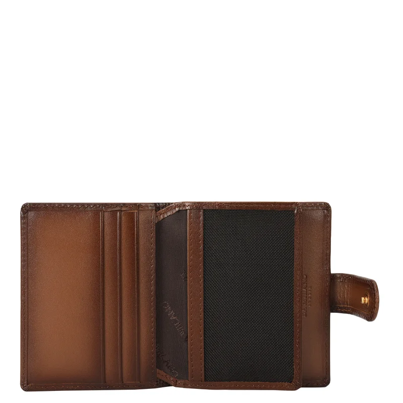 Da Milano Con Multi Slot Leather Card Case - Cognac  | Best Price UAE